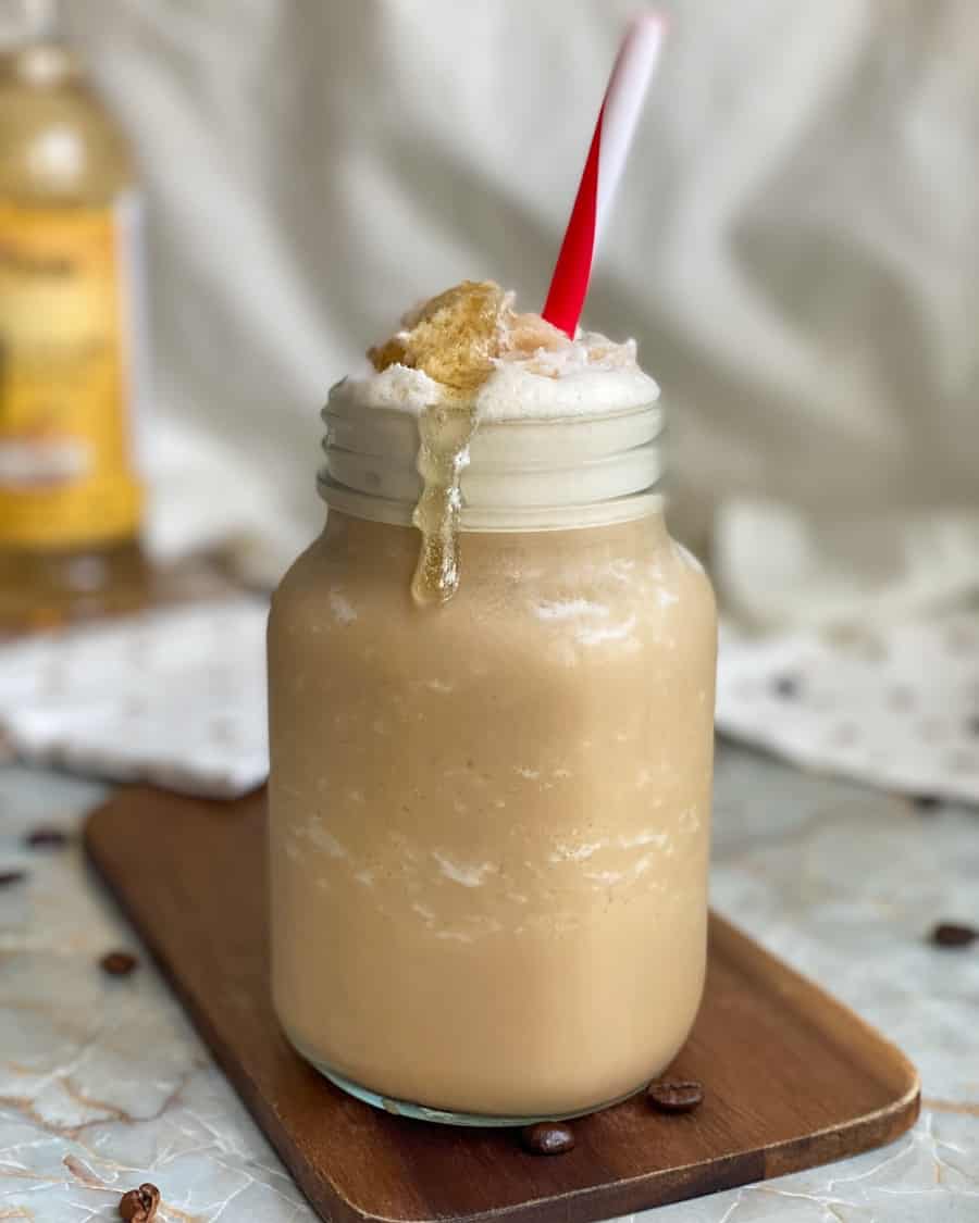 low calorie caramel frappe