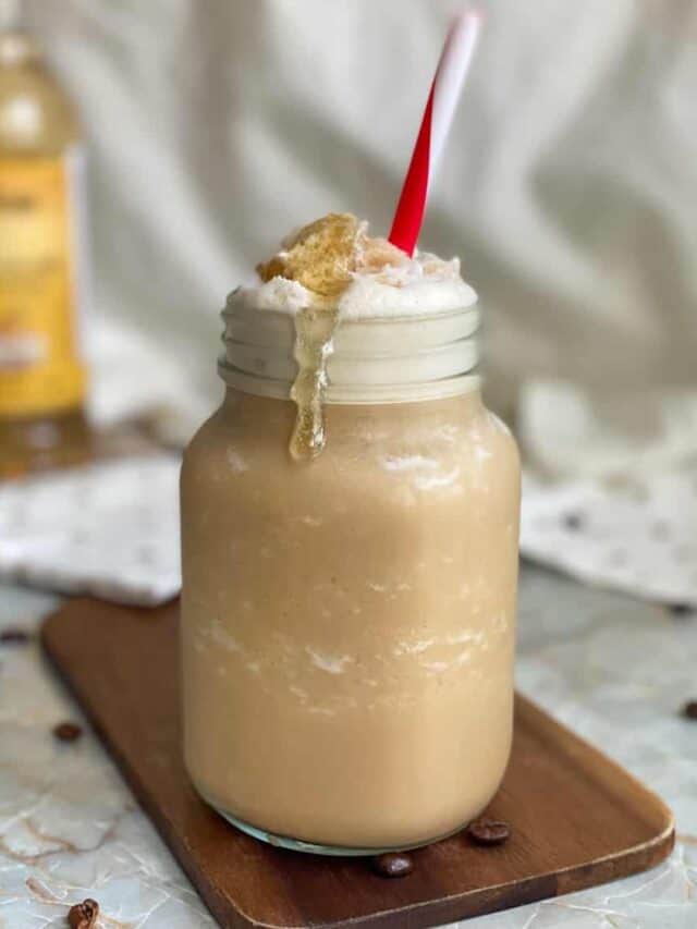 low calorie caramel frappe