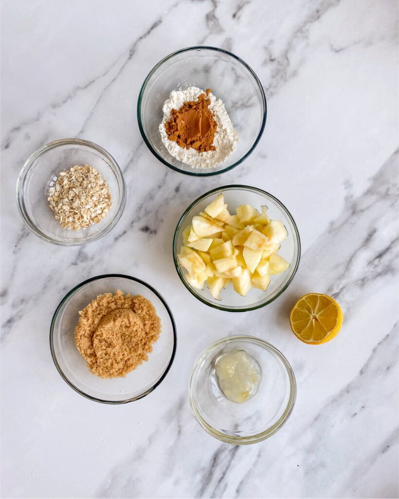 low calorie apple crumble for one