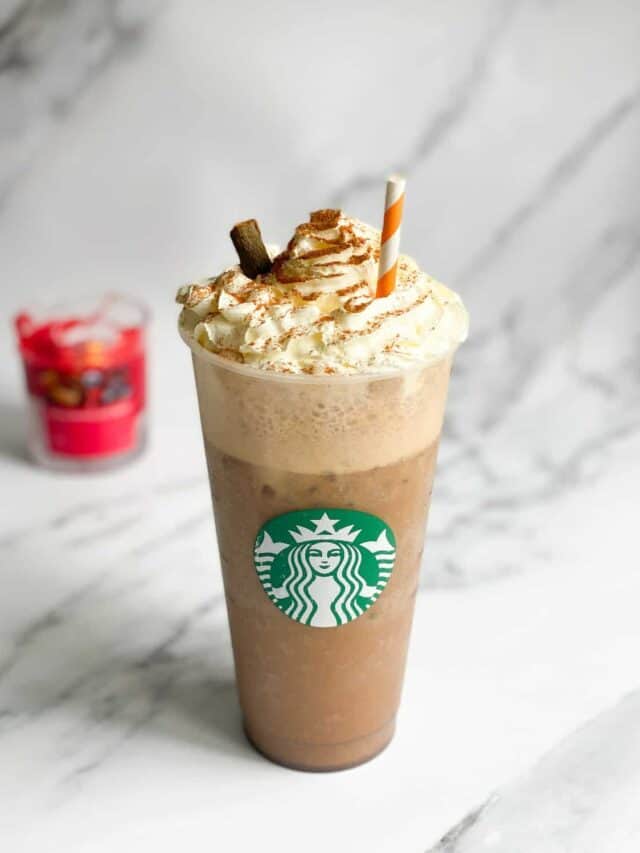 Low calorie iced pumpkin spice latte