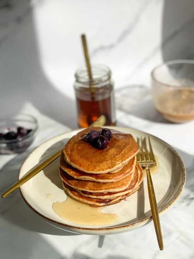low calorie blueberry pancakes