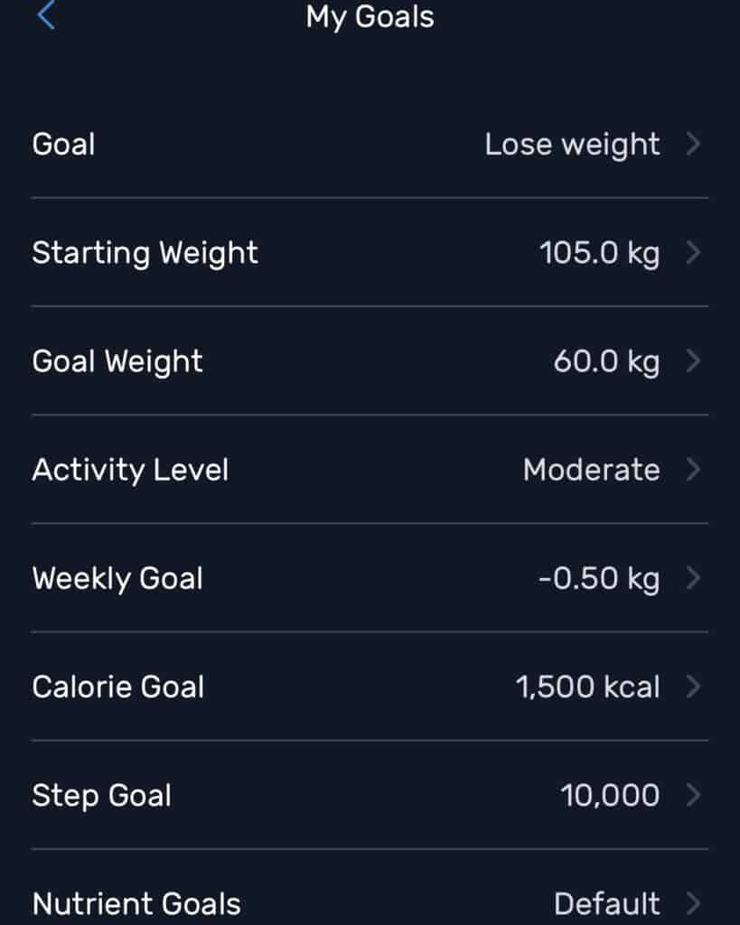 Calorie counter app