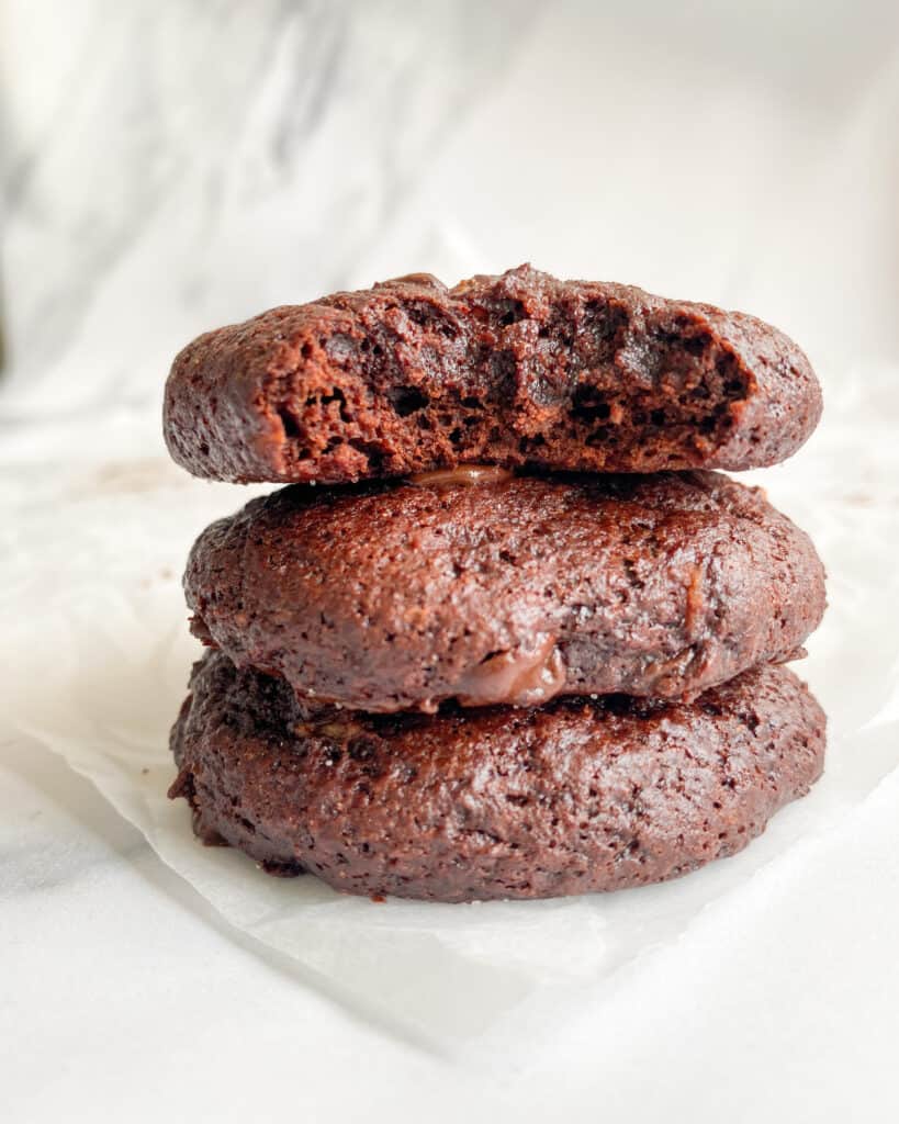 low calorie double chocolate fudge cookies