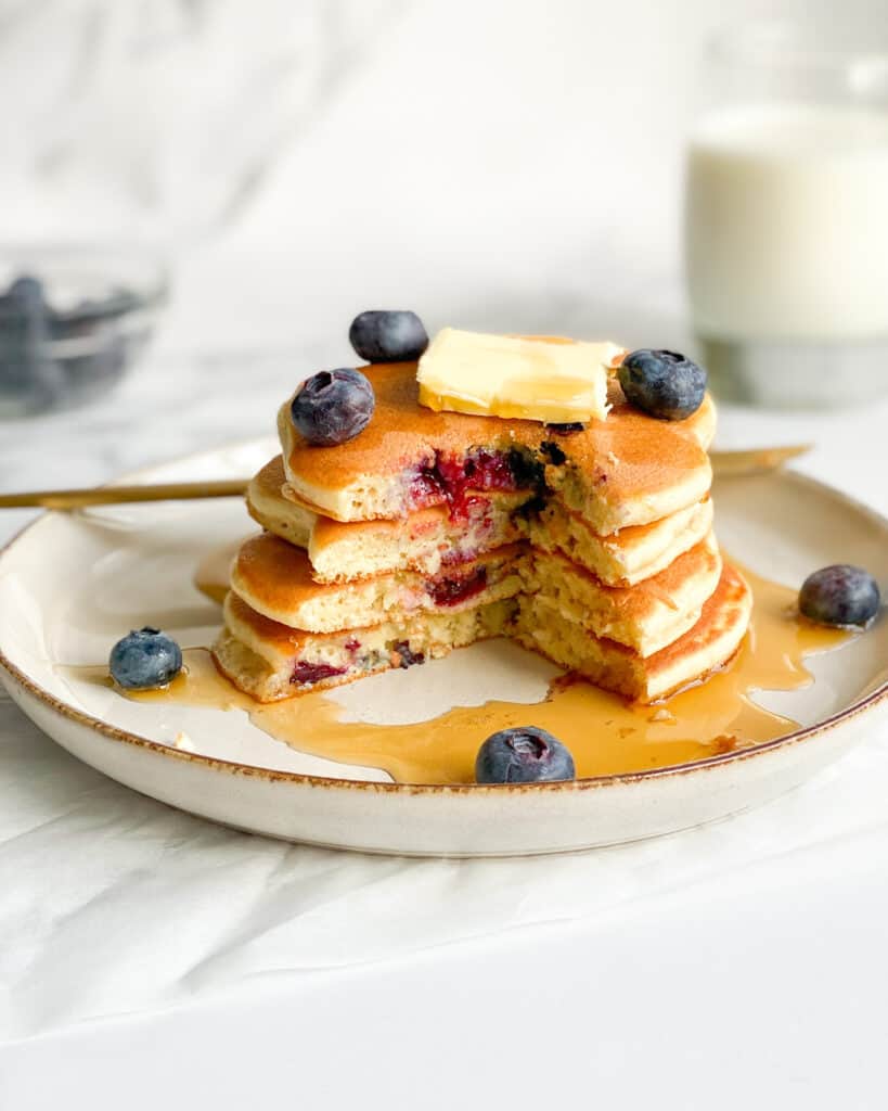 low calorie blueberry pancakes