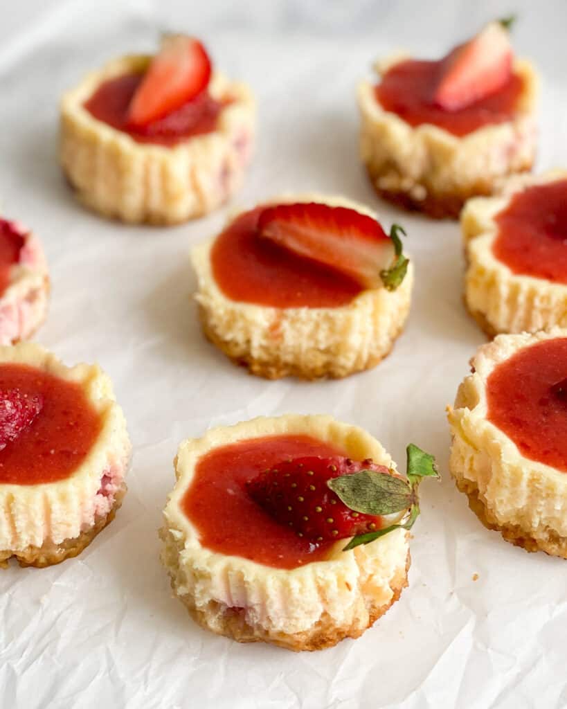 low calorie strawberry cheesecakes