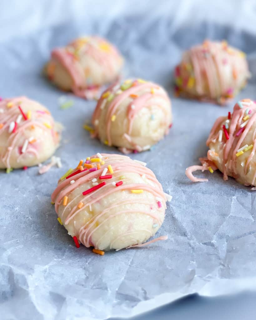 low calorie cake batter truffles