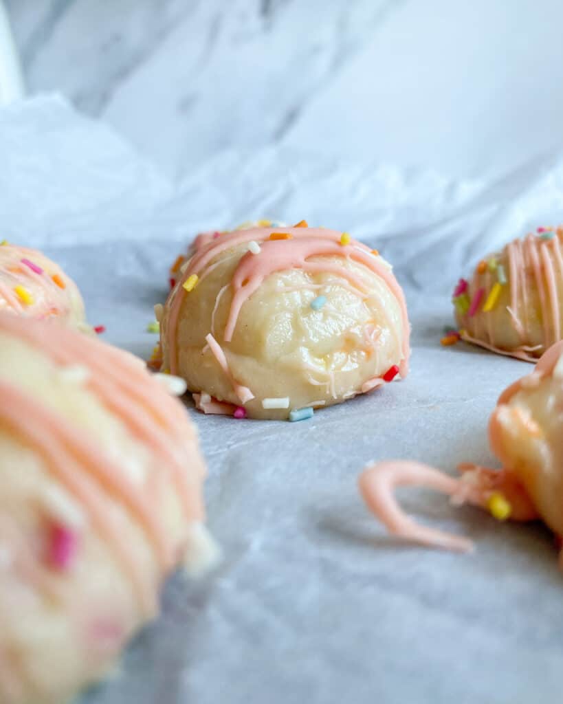 low calorie cake batter truffles