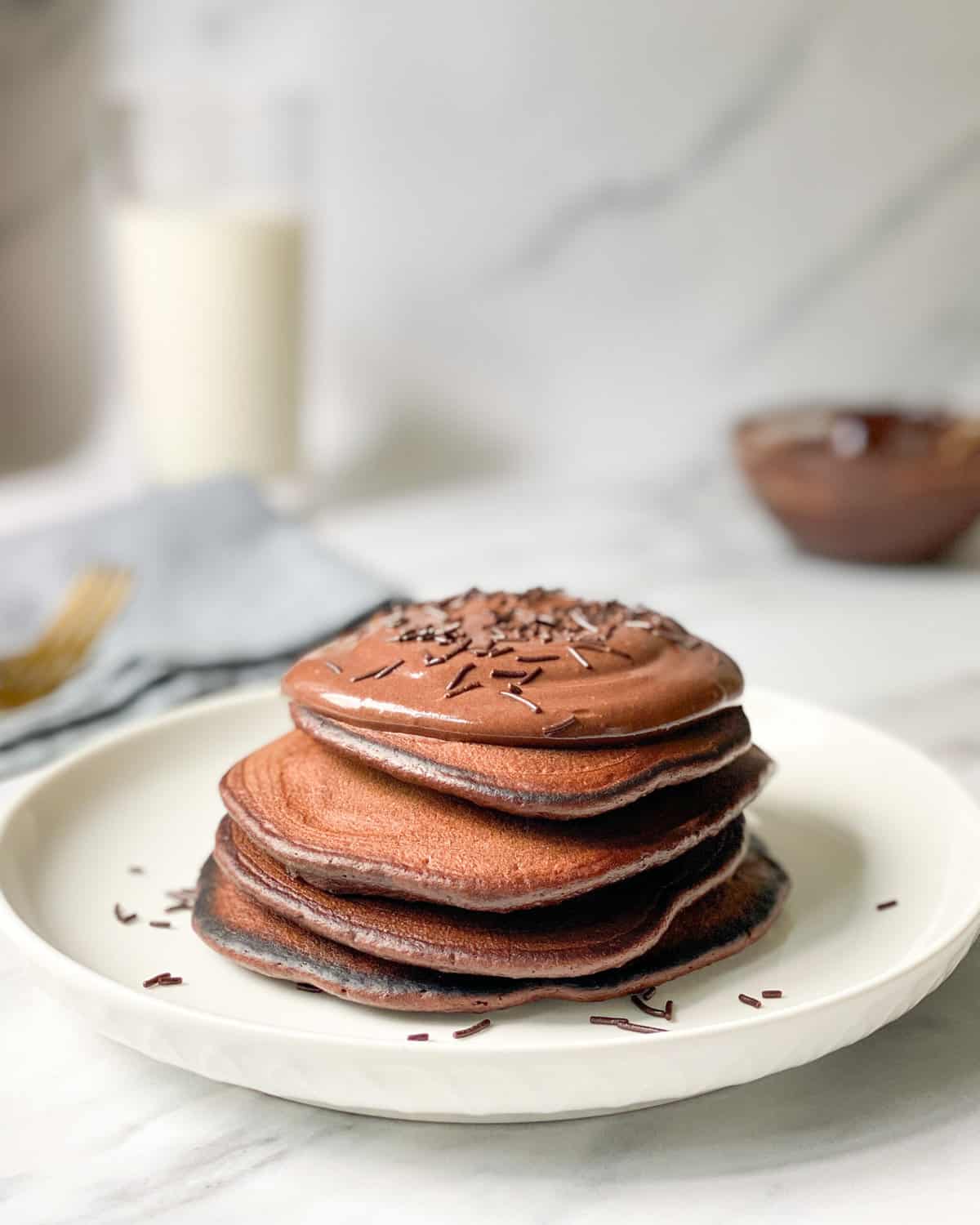 low calorie chocolate pancakes
