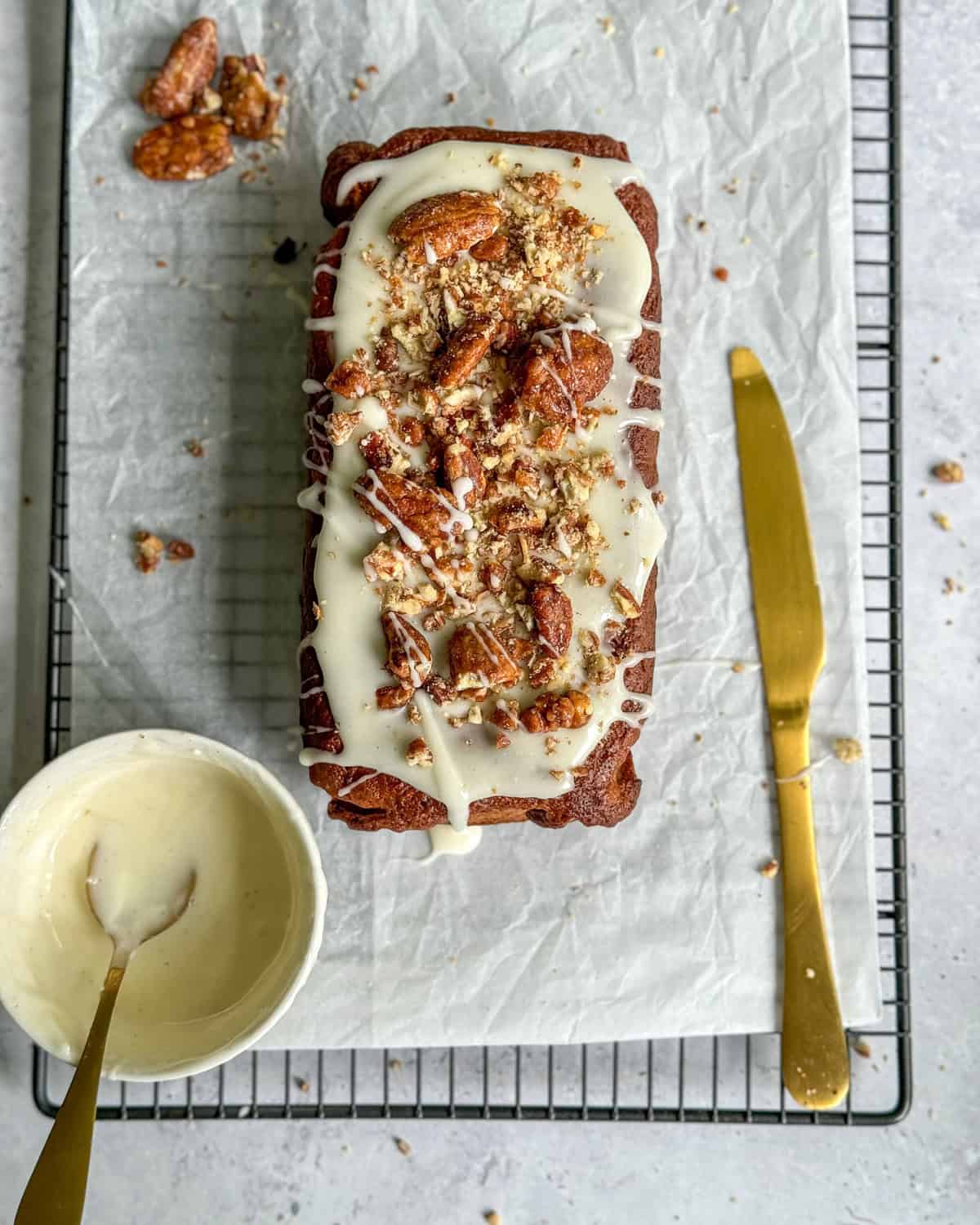 low calorie carrot cake loaf