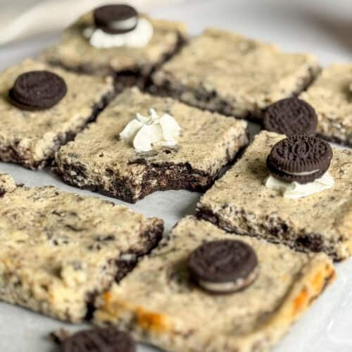 low calorie Oreo cheesecake bars