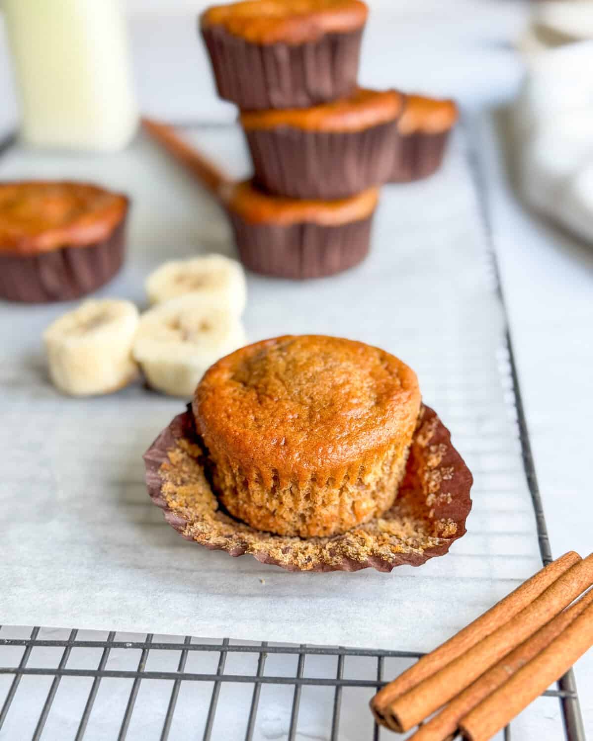 low calorie banana bread muffins