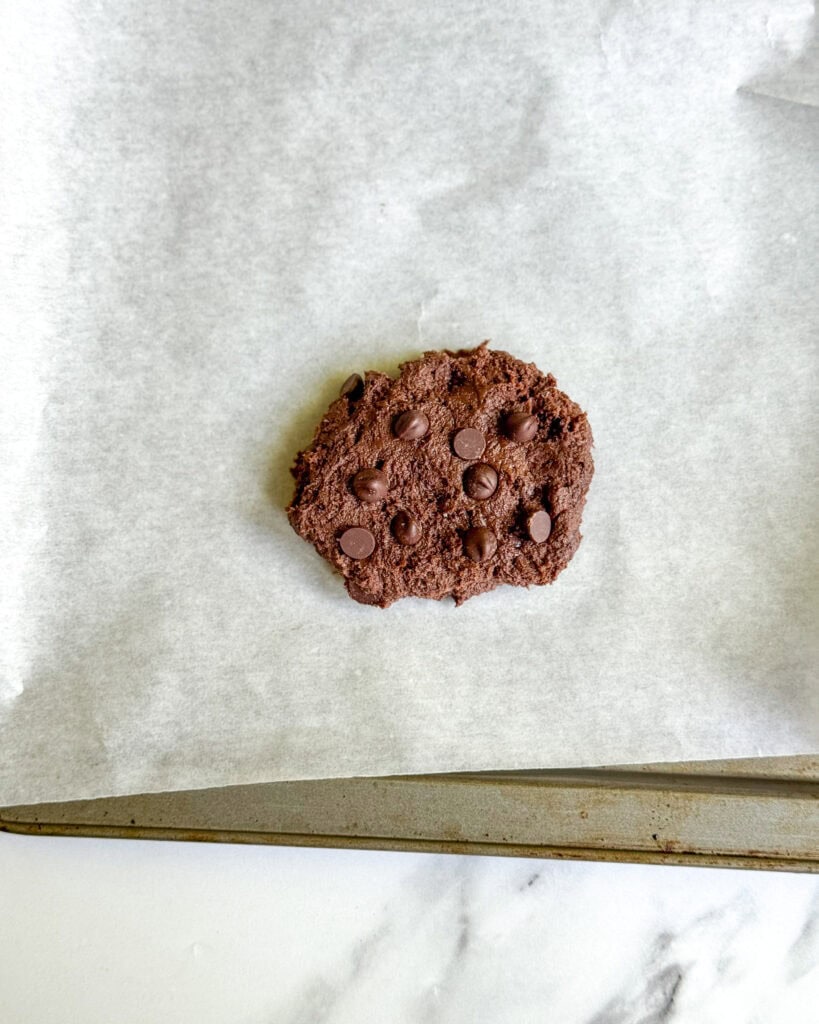 low calorie single serve double chocolate cookie