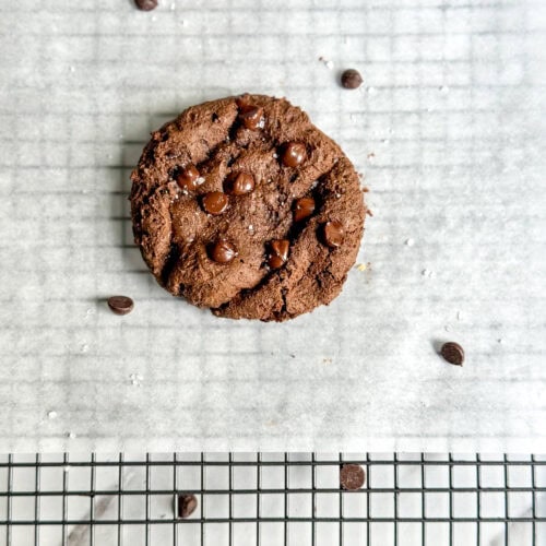 low calorie single serve double chocolate cookie