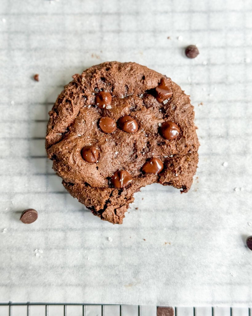 low calorie single serve double chocolate cookie
