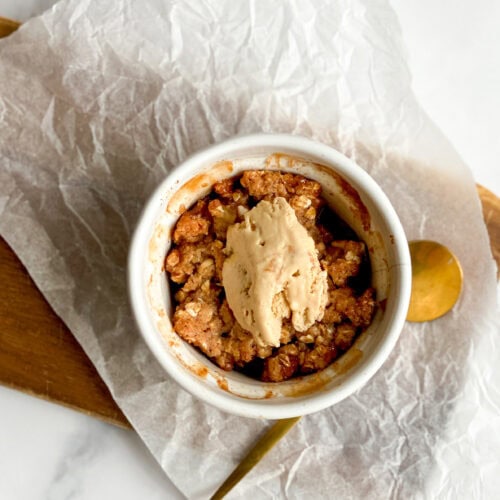 low calorie apple crumble for one