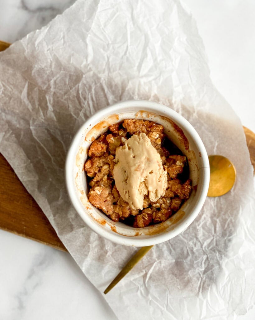 low calorie apple crumble for one