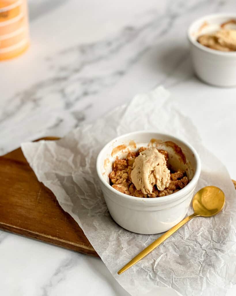 low calorie apple crumble for one
