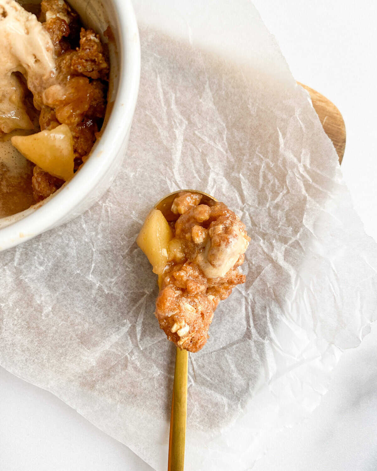 low calorie apple crumble for one