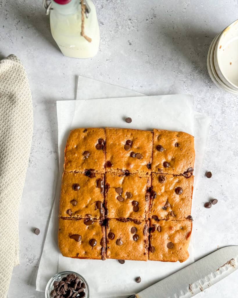 low calorie chocolate chip blondies