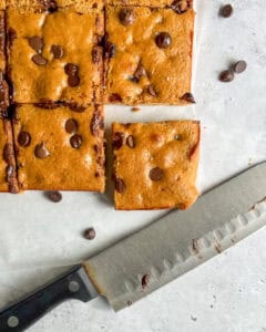 low calorie chocolate chip blondies