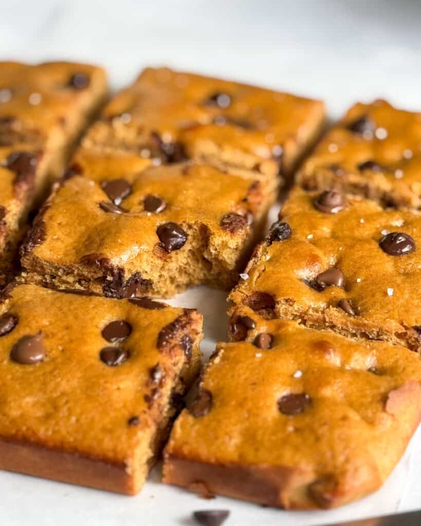 low calorie chocolate chip blondies