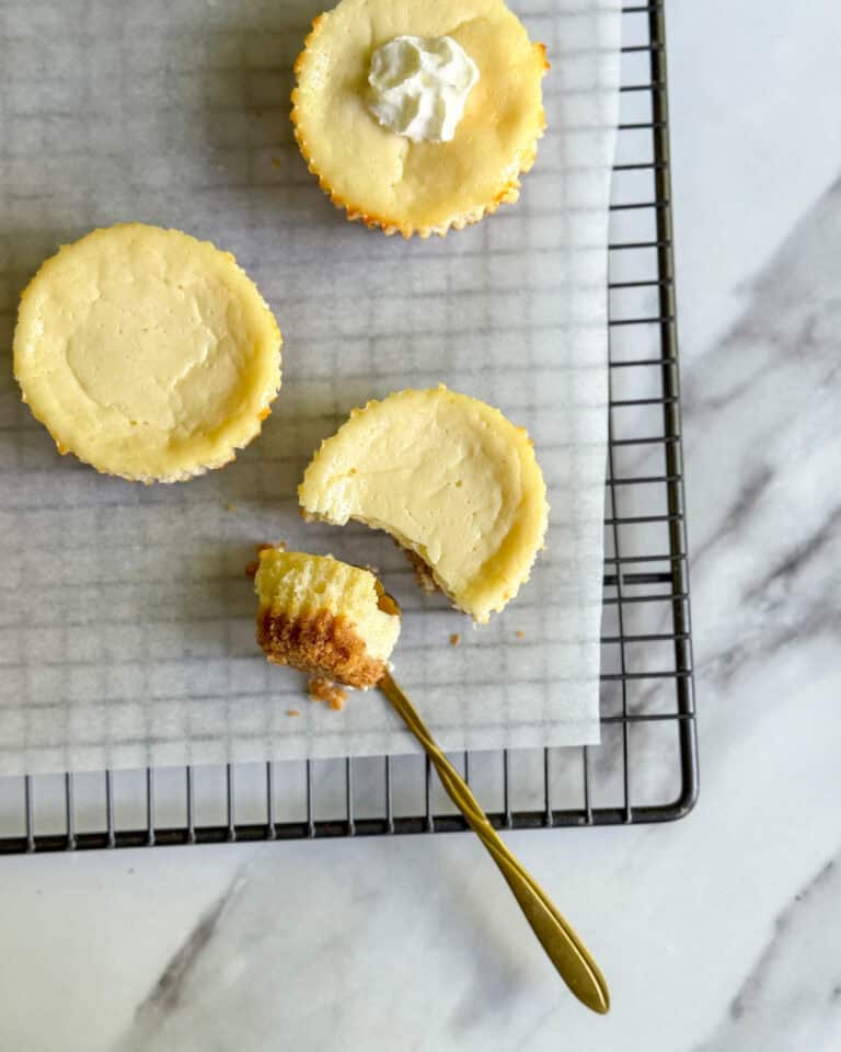 low calorie mini New York cheesecakes