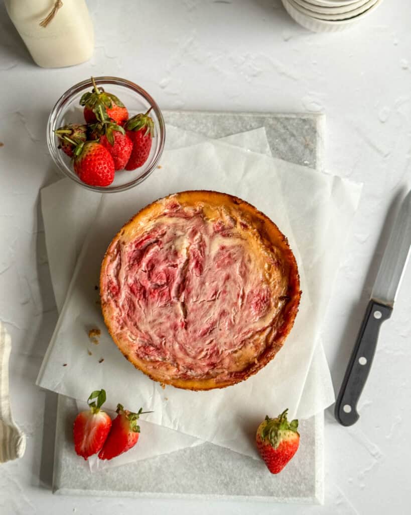low calorie strawberry cheesecake