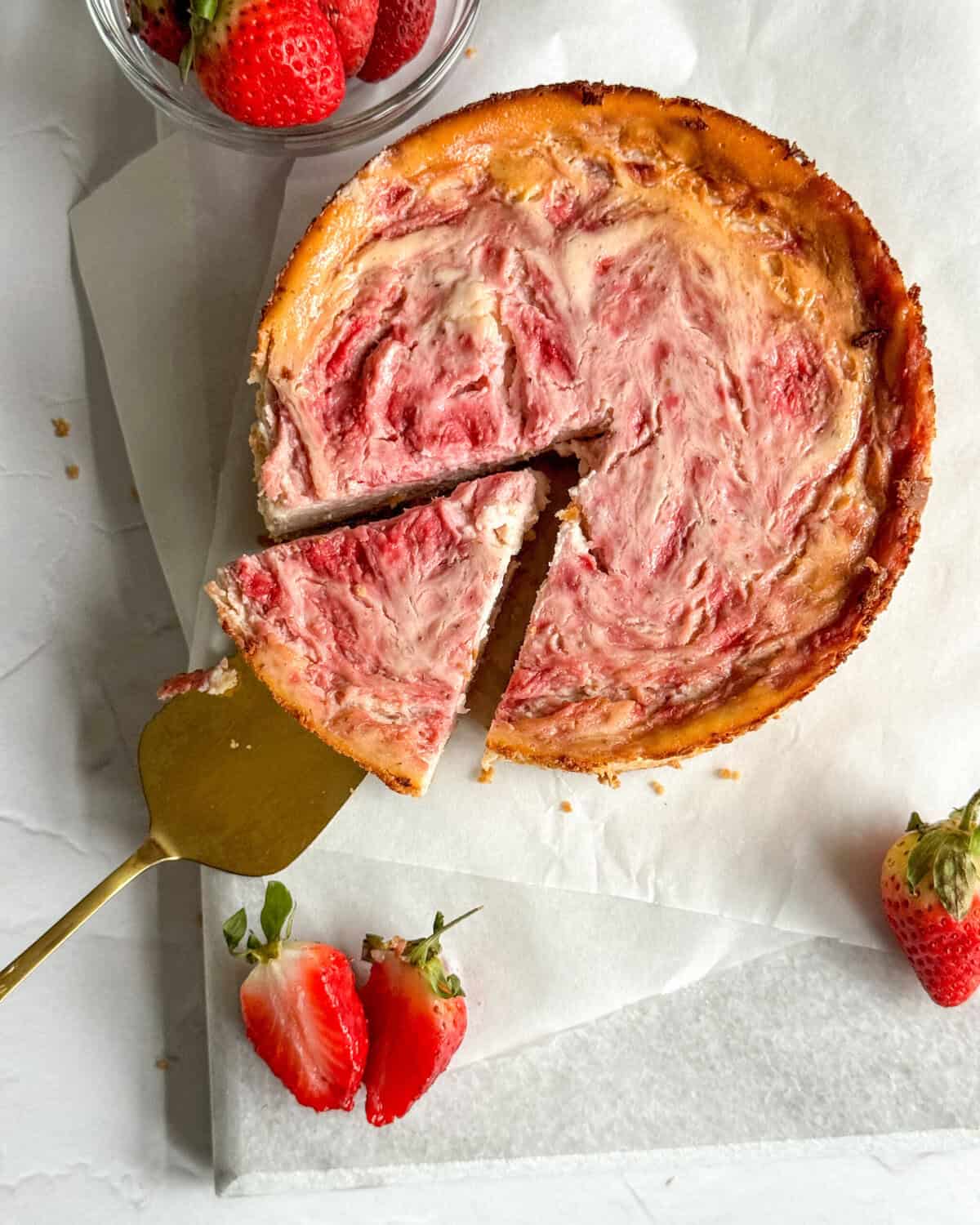 low calorie strawberry cheesecake