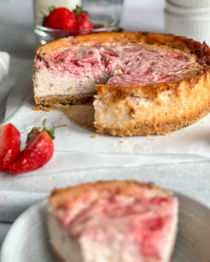 low calorie strawberry cheesecake