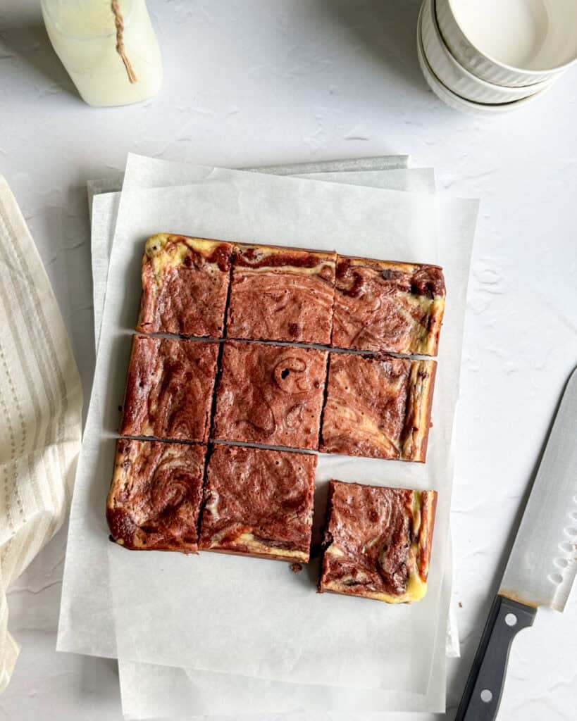 low calorie red velvet cheesecake brownies