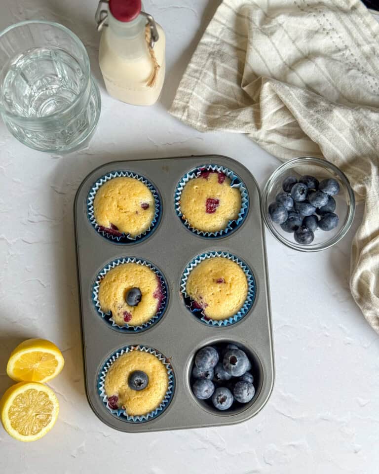 low calorie blueberry lemon muffins