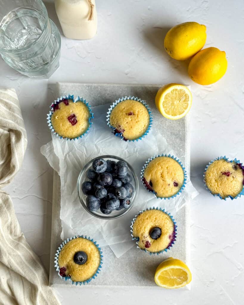low calorie blueberry lemon muffins