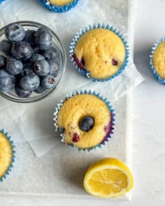 low calorie blueberry lemon muffins