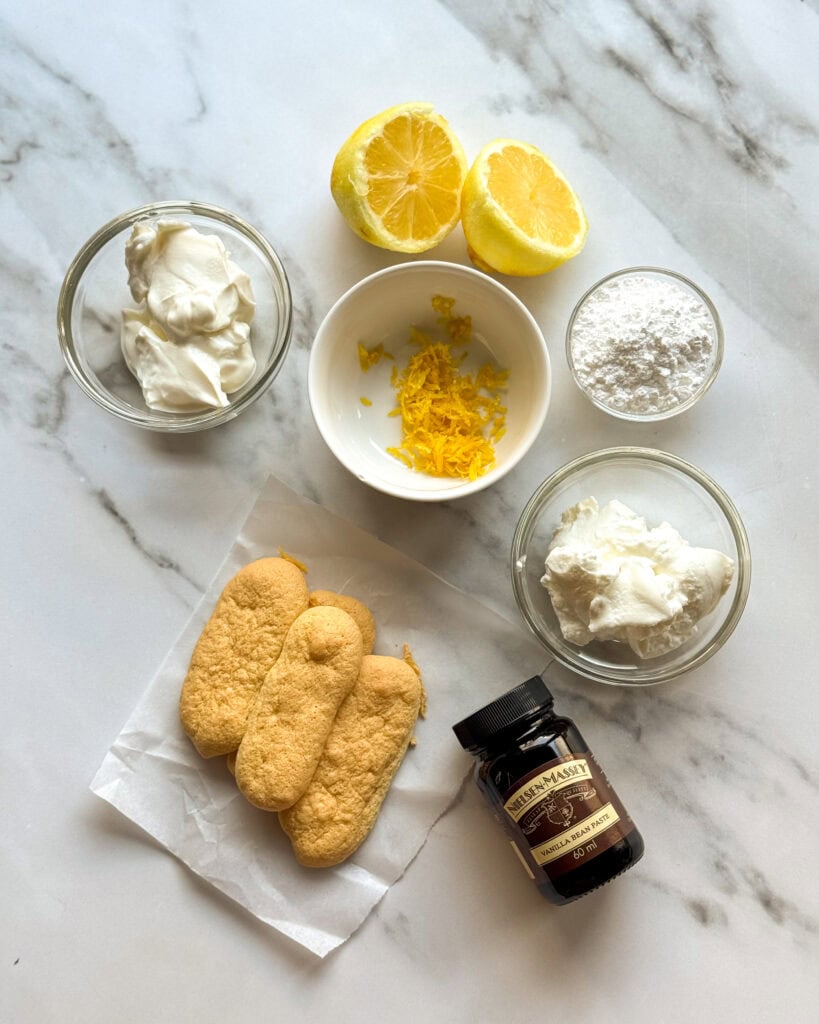 low calorie single serve lemon tiramisu