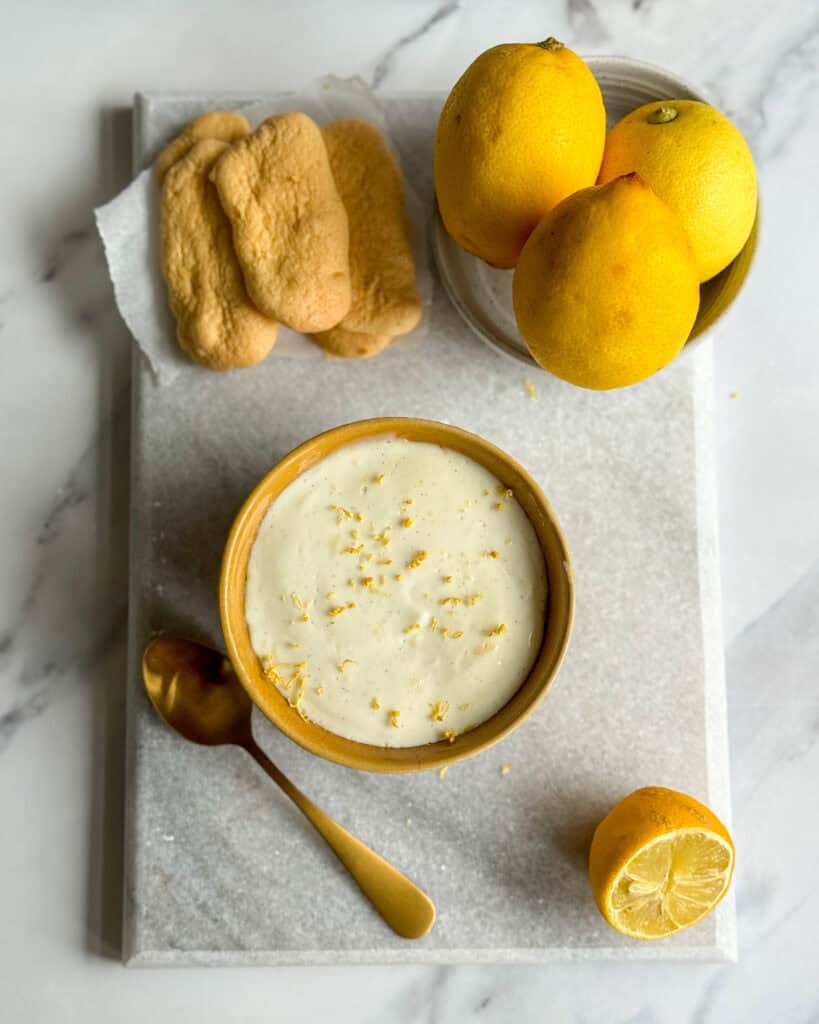 low calorie single serve lemon tiramisu