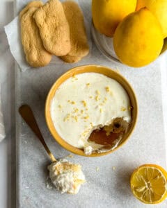 low calorie single serve lemon tiramisu