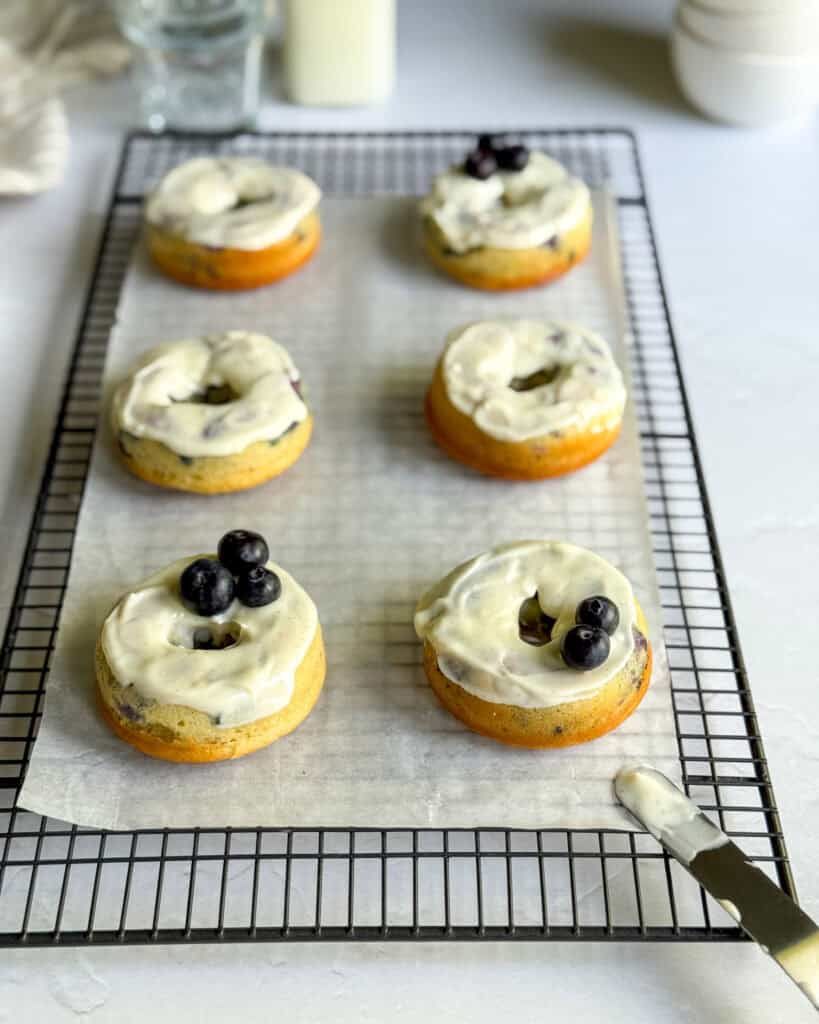 low calorie blueberry cheesecake donuts