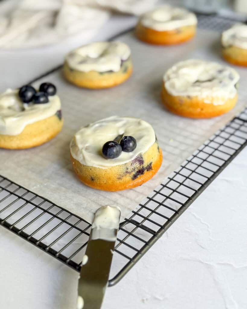 low calorie blueberry cheesecake donuts