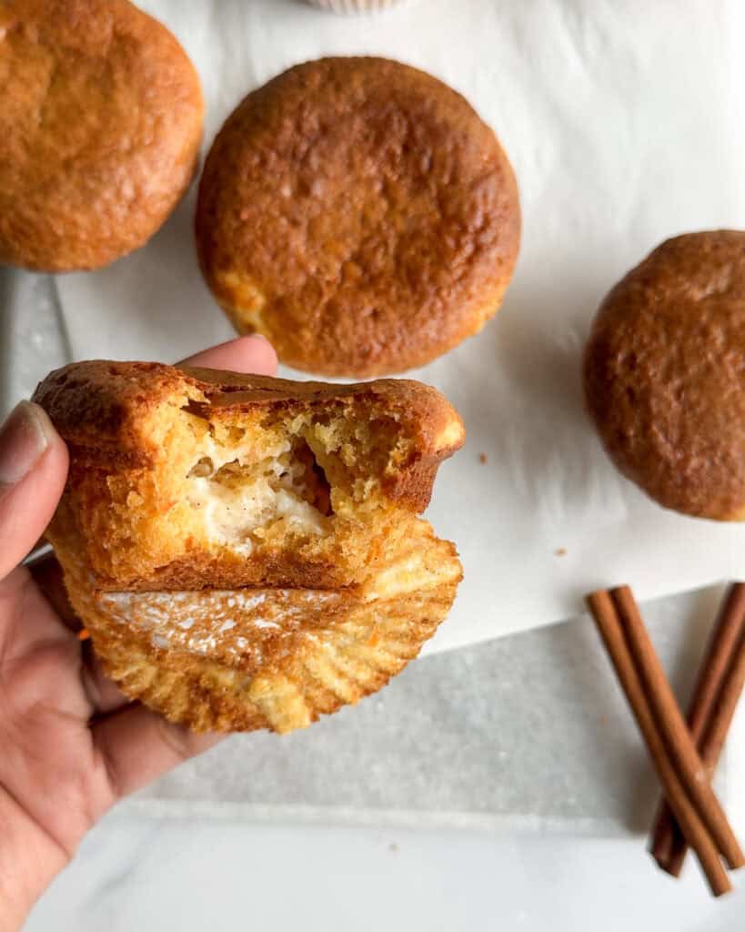 low calorie carrot cake cheesecake muffins