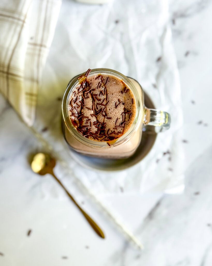 low calorie chocolate milkshake