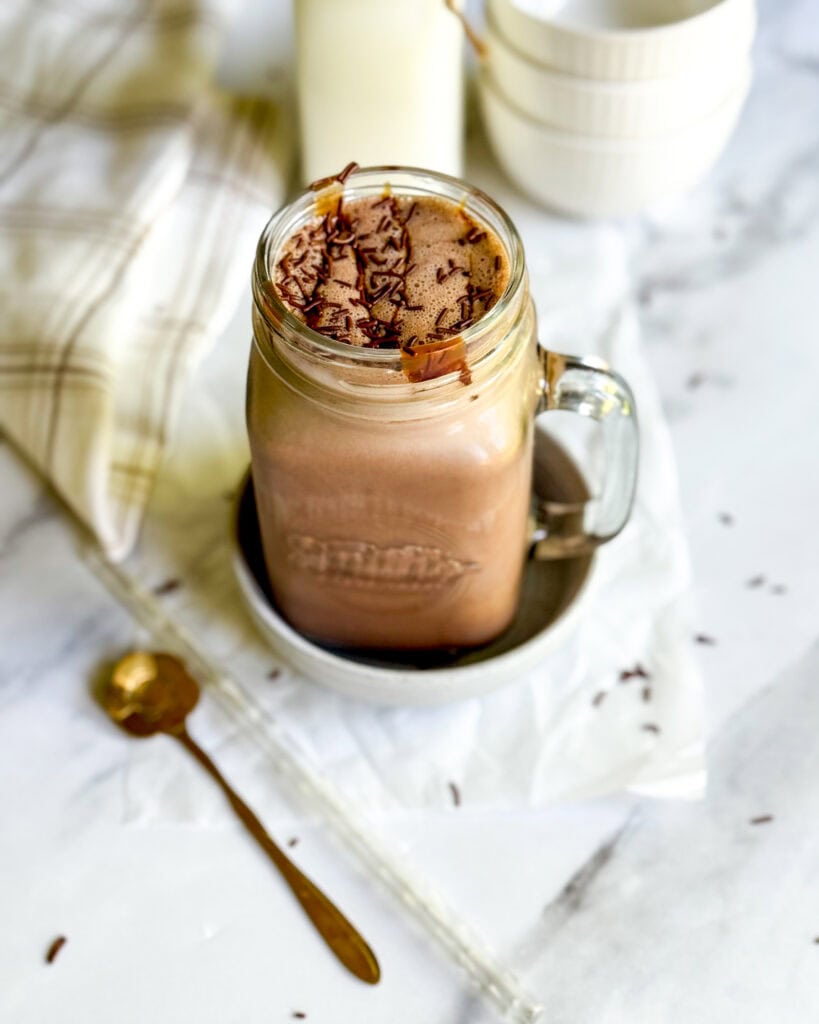 low calorie chocolate milkshake
