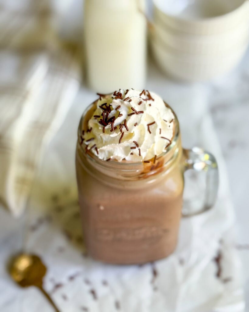 low calorie chocolate milkshake