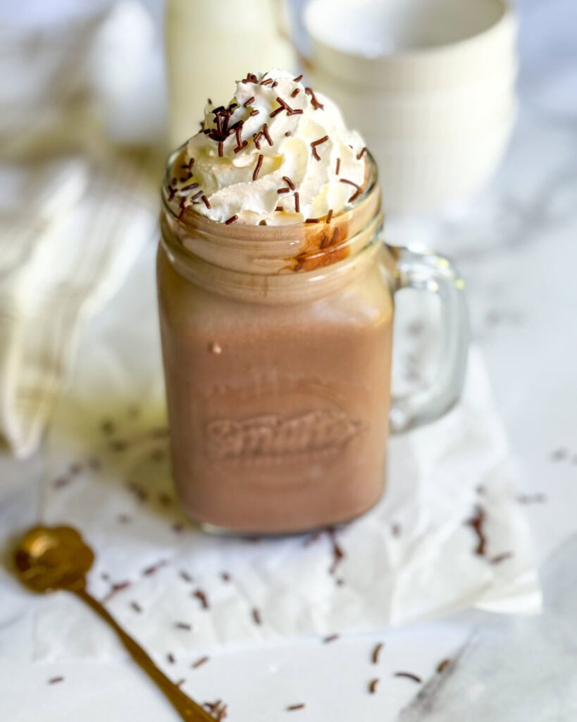 low calorie chocolate milkshake