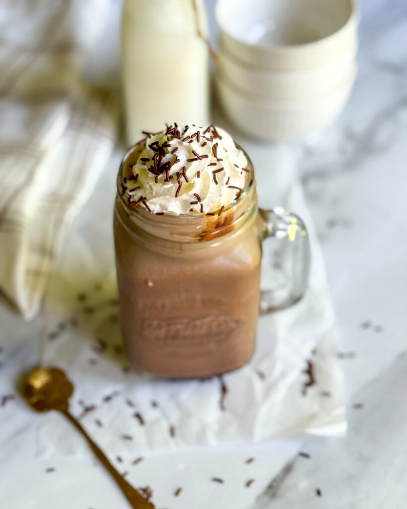 low calorie chocolate milkshake
