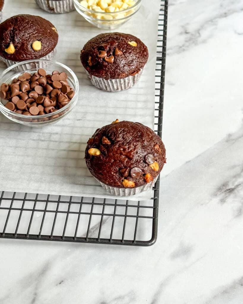 low calorie triple chocolate muffins