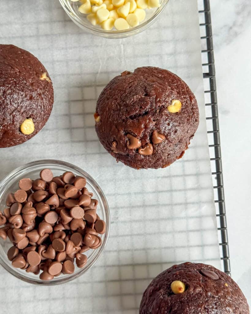 low calorie triple chocolate muffins