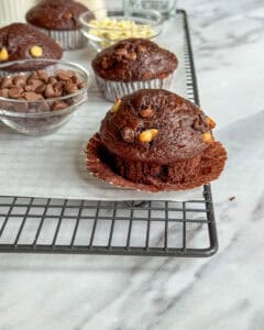 low calorie triple chocolate muffins