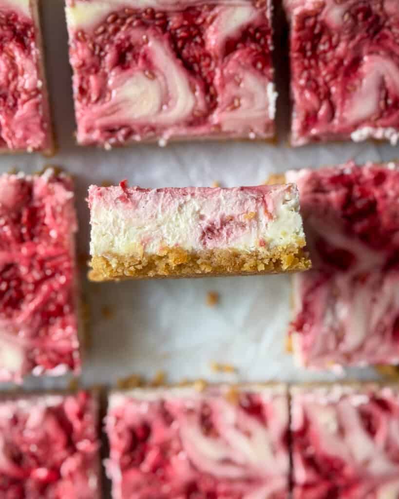 low calorie raspberry cheesecake bars