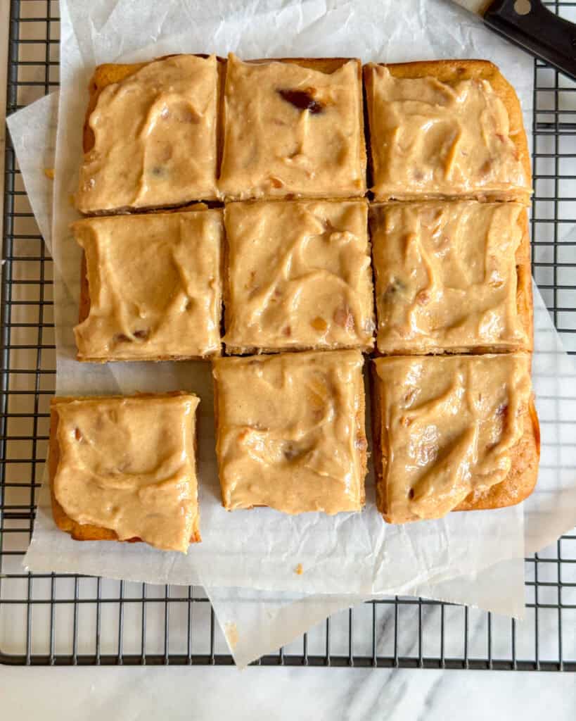 low calorie sticky toffee blondies