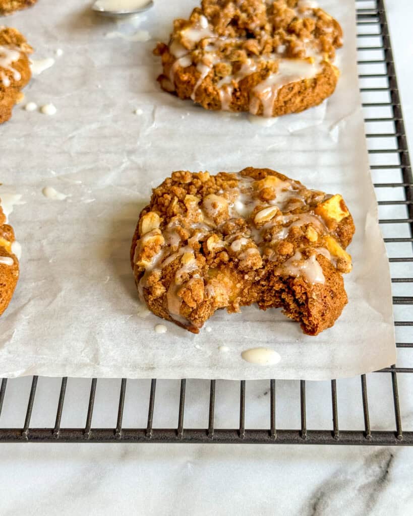 low calorie apple crumble cookies